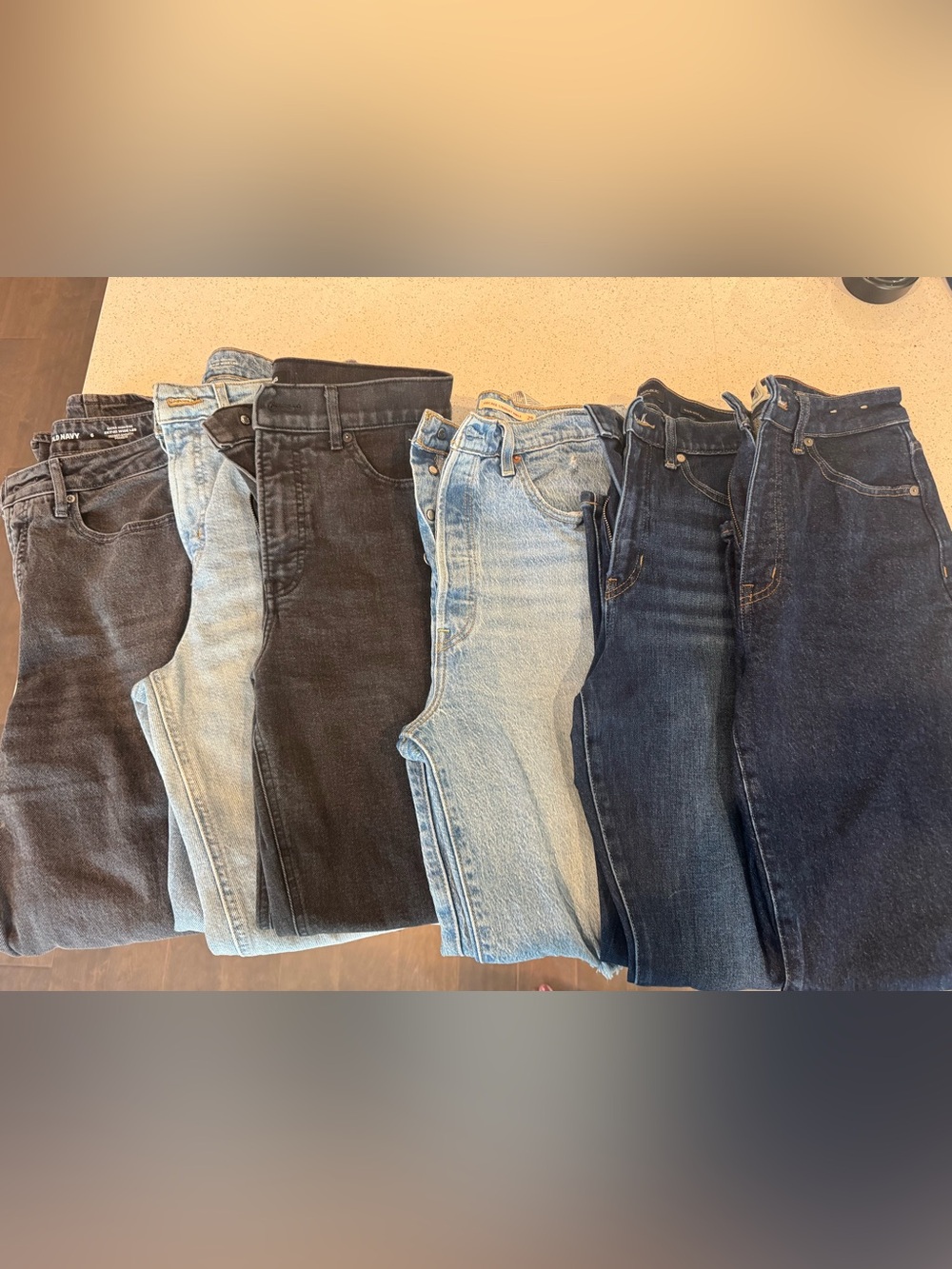 6 pairs of Women’s Jeans - Levi’s, Madewell, Express, Banana Republic, Old Navy